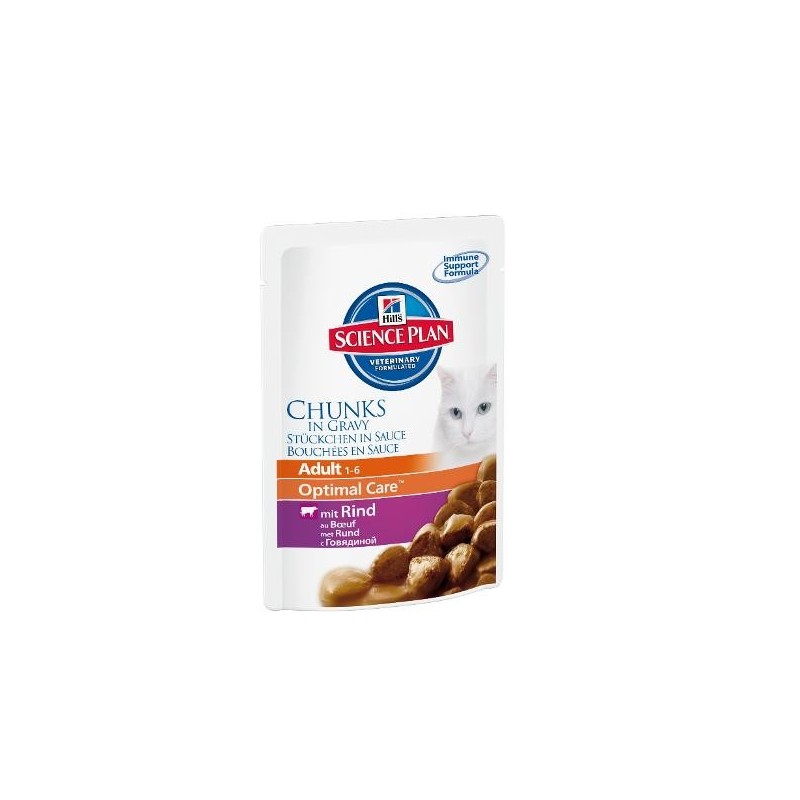 Hill's Science Plan Feline Adult Teneri Bocconcini in Salsa al Manzo 85gr Bustina umido