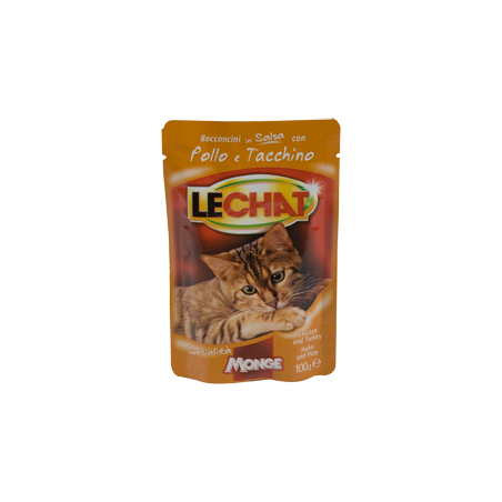 Monge Lechat buste Bocconcini in Salsa con Pollo e Tacchino 100 gr