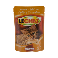 Monge Lechat buste Bocconcini in Salsa con Pollo e Tacchino 100 gr