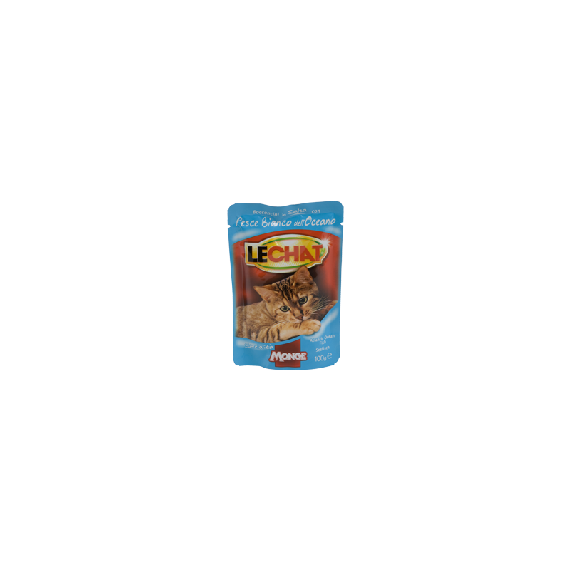 Monge Lechat buste Bocconcini in Salsa con Pesce Bianco dell'Oceano 100 gr