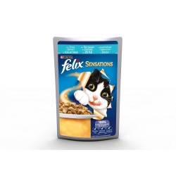 Purina Felix Sensations con trota in gelatina con spinaci 