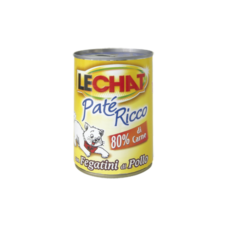 Monge Lechat Patè Ricco Paté con fegatini di pollo 400 gr