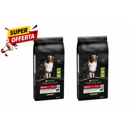 Purina Pro Plan Cane Adult Medium Sensitive Digestion con Agnello da kg 14 acquisto minimo 2 sacchi*