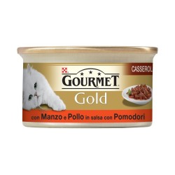 Purina Nestlè Gourmet Gold CASSEROLE CON MANZO E POLLO IN SALSA DI POMODORO 85GR