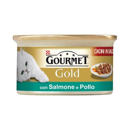 Purina Nestlè Gourmet Gold Dadini in salsa gr 85 con SALMONE E POLLO