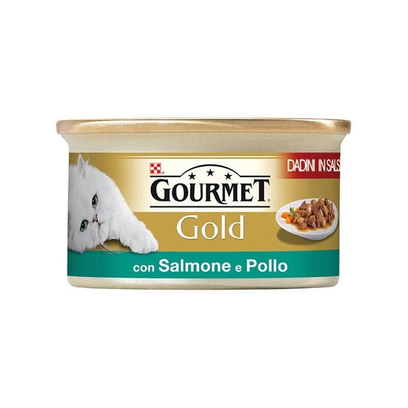 Purina Nestlè Gourmet Gold Dadini in salsa gr 85 con SALMONE E POLLO