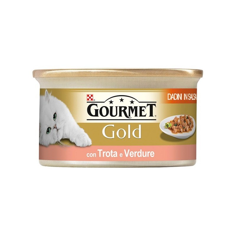 Purina Nestlè Gourmet Gold Dadini in salsa gr 85 con TROTA E VERDURE