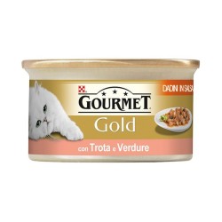 Purina Nestlè Gourmet Gold Dadini in salsa gr 85 con TROTA E VERDURE