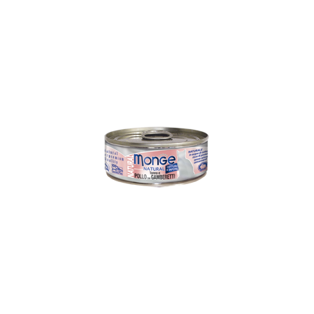 Monge Superpremium Cotti al vapore natural Tonno e pollo con gamberetti 80 gr