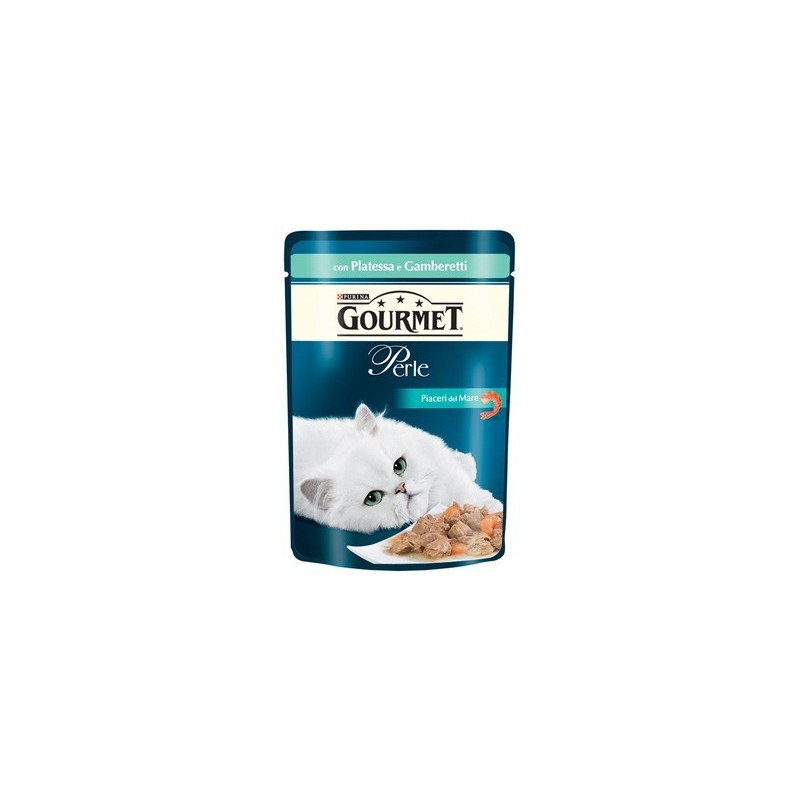 Purina Gourmet Perle Piaceri Del Mare Gr.85 con platessa e gamberetti interi