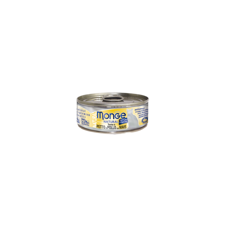 Monge Superpremium Cotti al vapore natural Tonno e Petto di pollo con mais 80 gr