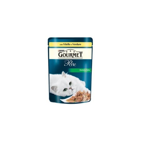 Purina Gourmet Perle Filettini In Salsa Con Verdure Gr.85 con vitello e verdure
