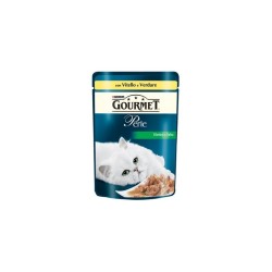 Purina Gourmet Perle Filettini In Salsa Con Verdure Gr.85 con vitello e verdure
