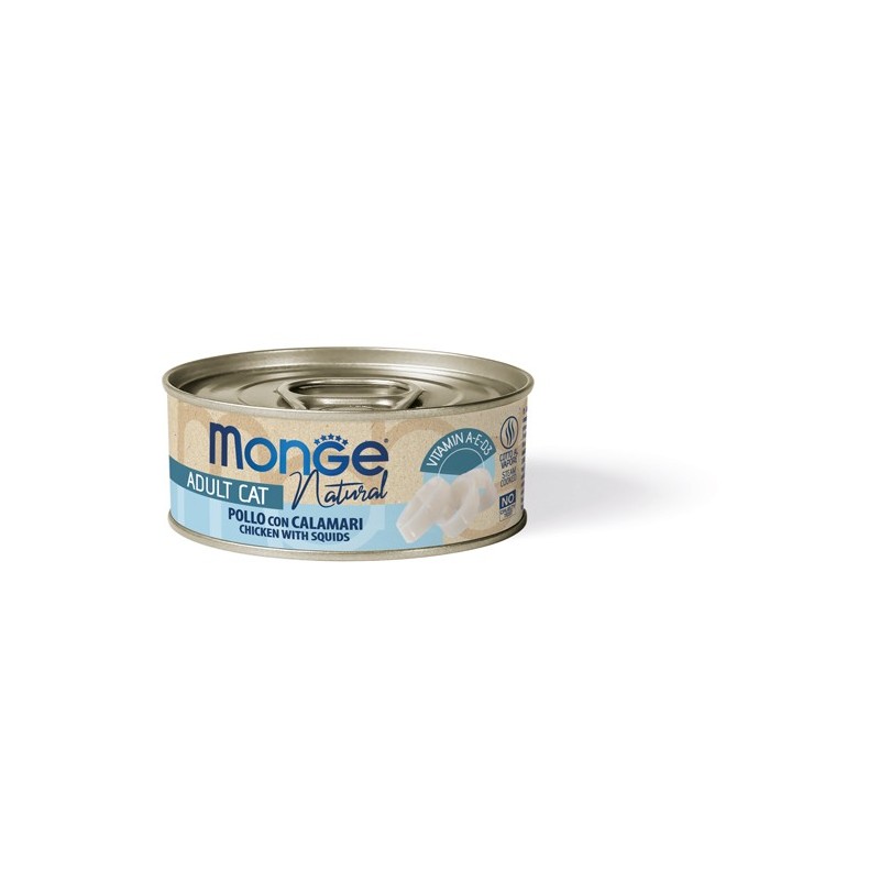 Monge Superpremium Cotti al vapore Natural Pollo con calamari 80 gr