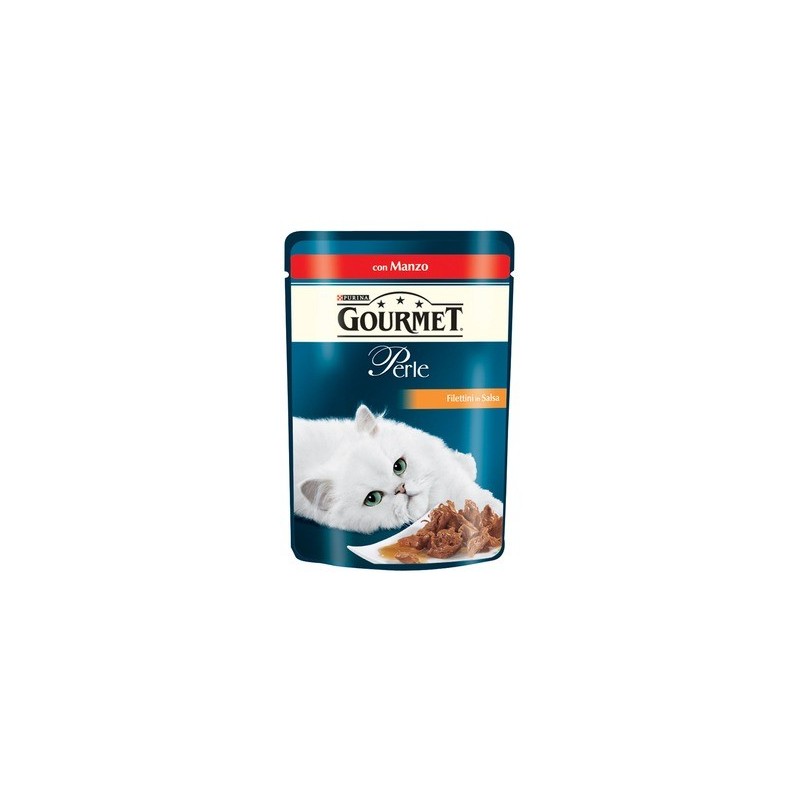 Purina Gourmet Perle Filettini In Salsa Gr.85 con manzo