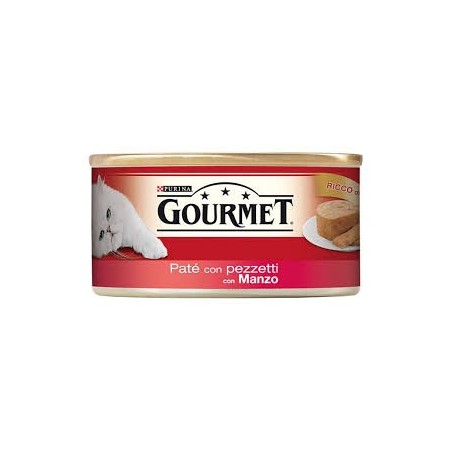 Purina Gourmet 195gr pate' con pezzetti con manzo