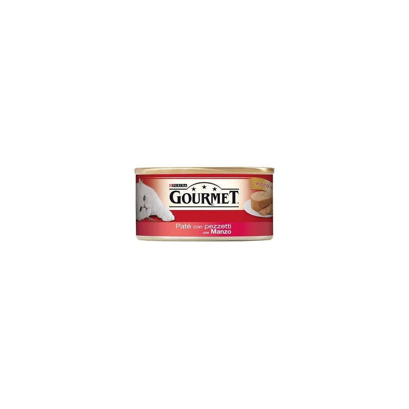 Purina Gourmet 195gr pate' con pezzetti con manzo