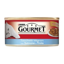 Purina Gourmet 195 gr tocchetti mignon con salmone e trota