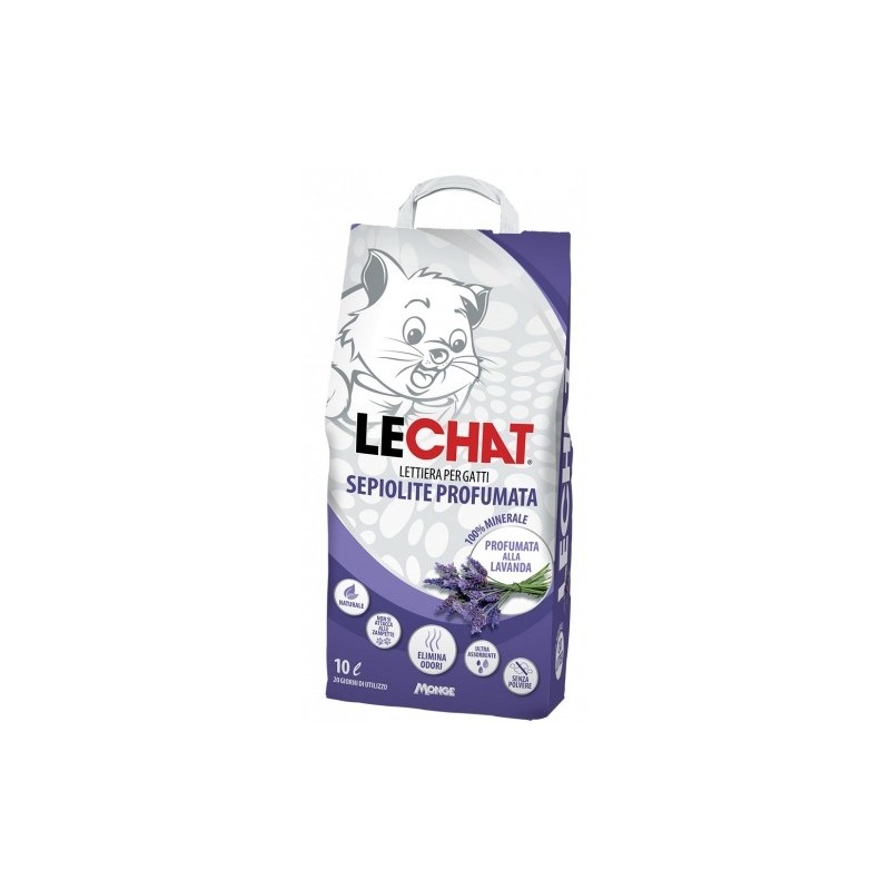 Monge LeChat Lettiera per Gatti Profumata alla Lavanda da 6,7 Kg Litri 10 