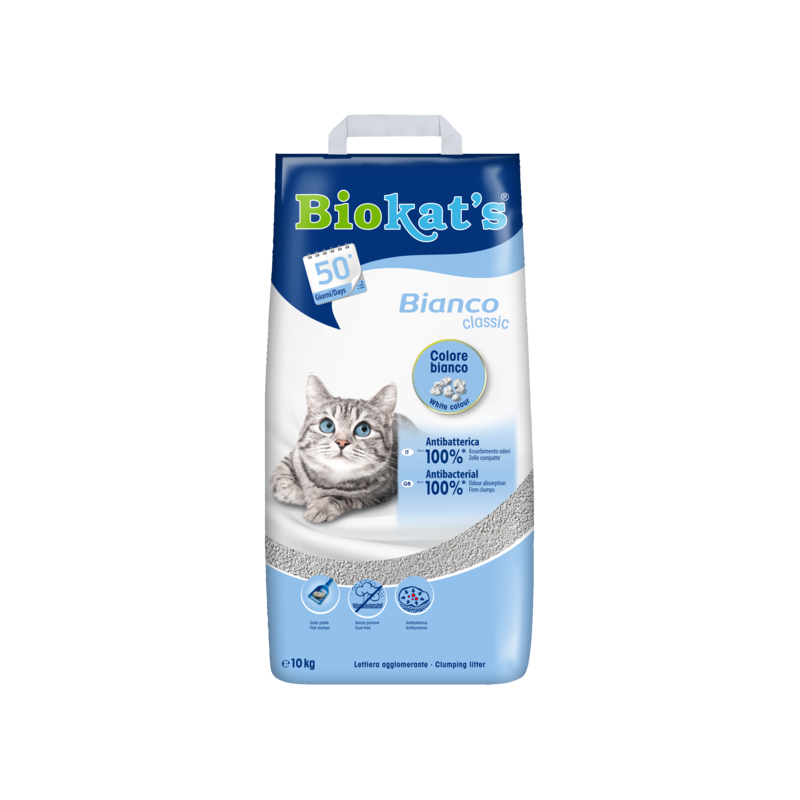 Biokat's Sabbia Bianca 10 kg Lettiera Agglomerante per Gatti