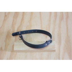 Collare 46x2 cuoio nabuk blu