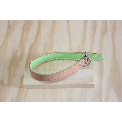 collare 49x2.5 interno felpato verde - esterno marrone chiaro