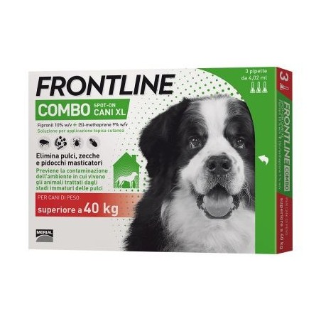 Boehringer Ingelheim Antiparassitario FRONTLINE COMBO SPOT ON CANE da 3 pipette xl 40-60Kg 