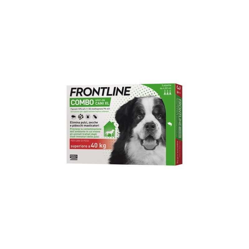 Boehringer Ingelheim Antiparassitario FRONTLINE COMBO SPOT ON CANE da 3 pipette xl 40-60Kg 