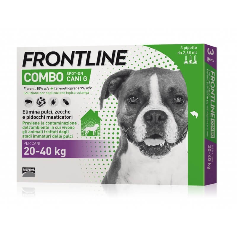 Boehringer Ingelheim Antiparassitario FRONTLINE COMBO SPOT ON CANE da 3 pipette 20-40Kg