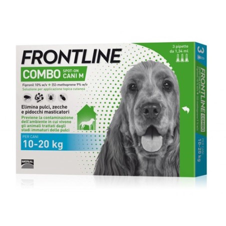 Boehringer Ingelheim Antiparassitario FRONTLINE COMBO SPOT ON CANE  (3 pipette x 1,34 ml) 10-20 Kg