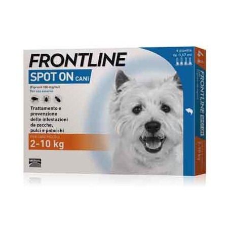 Boehringer Ingelheim Antiparassitario Frontline spot on cani da 4 pipette da 2 - 10 kg 0,67ml