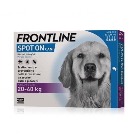 boehringer ingelheim Antiparassitario Frontline spot on cani da 4 pipette da 20 - 40 kg 2,68ml