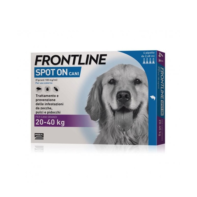 boehringer ingelheim Antiparassitario Frontline spot on cani da 4 pipette da 20 - 40 kg 2,68ml