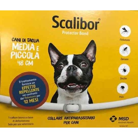 Scalibor Collare antipulci e antiparassitari per cani taglia piccola e media 48 cm small-medium A PARTIRE DA 2 CONFEZIONI IL PRE