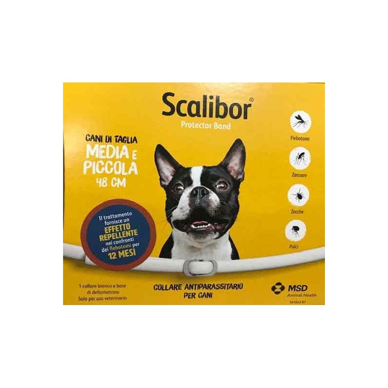 Scalibor Collare antipulci e antiparassitari per cani taglia piccola e media 48 cm small-medium A PARTIRE DA 2 CONFEZIONI IL PRE