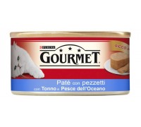 Purina Gourmet 195gr Patè con pezzetti con Tonno e Pesce dell'Oceano