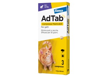 Elanco Adtab Per Gatti Da 0,5 A 2 kg 3 Compresse Masticabili 12 mg