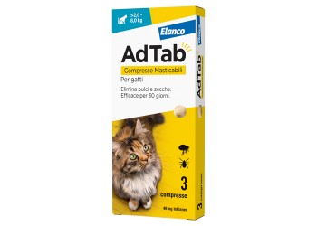 Elanco Adtab Per Gatti Da 2 A 8 kg 3 Compresse Masticabili 48 mg