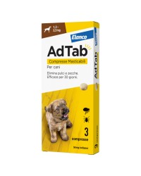 Elanco Adtab Per Cani Da 1,3 A 2,5 kg 3 Compresse Masticabili 56 mg