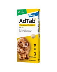 Elanco Adtab Per Cani Da >11 A 22 kg 3 Compresse Masticabili 450 mg