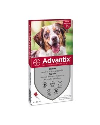 Bayer Antiparassitario Advantix Spot-on per cani (da 10 a 25 kg) conf.da 4 pipette € 5,325 cadauna 