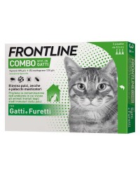 Boehringer Ingelheim Frontline Combo Spot On Antiparassitario per Gatti e Furetti da 6 pipette da 0,5 ml Previene la Contaminazione dell'Ambiete