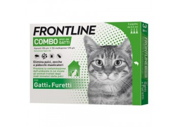 Frontline Combo Spot On Antiparassitario per Gatti e Furetti da 6 pipette da 0,5 ml Previene la Contaminazione dell'Ambiete