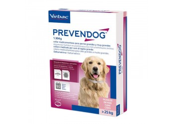 PREVENDOG confezione da 2 collari 1,304 Deltametrina COLLARE 75 cm antiparassitari Contro pulci, zecche, flebotomi fino a 6 mesi