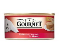 Purina Gourmet 195gr pate' con pezzetti con manzo