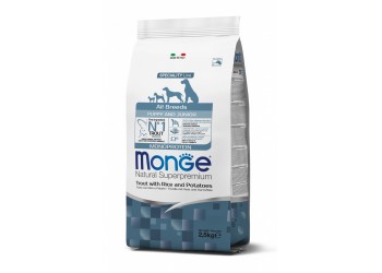 Monge Superpremium All Breeds Puppy & Junior trota riso e patate da kg 12