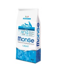 Monge SUPERPREMIUM ALL BREEDS ADULT Light Salmone e Riso da 12 kg cane