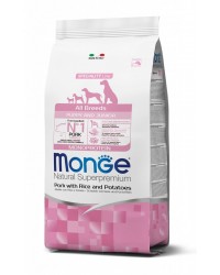 Monge Superpremium All Breeds Puppy & Junior Maiale Riso e Patate da kg 12