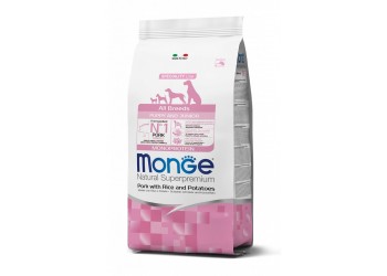 Monge Superpremium All Breeds Puppy & Junior Maiale Riso e Patate da kg 12