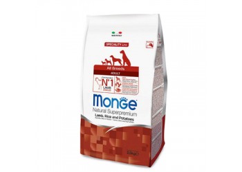 Monge SUPERPREMIUM Adult Agnello con riso e patate da 2,5 kg disp.nel formato 12 kg 